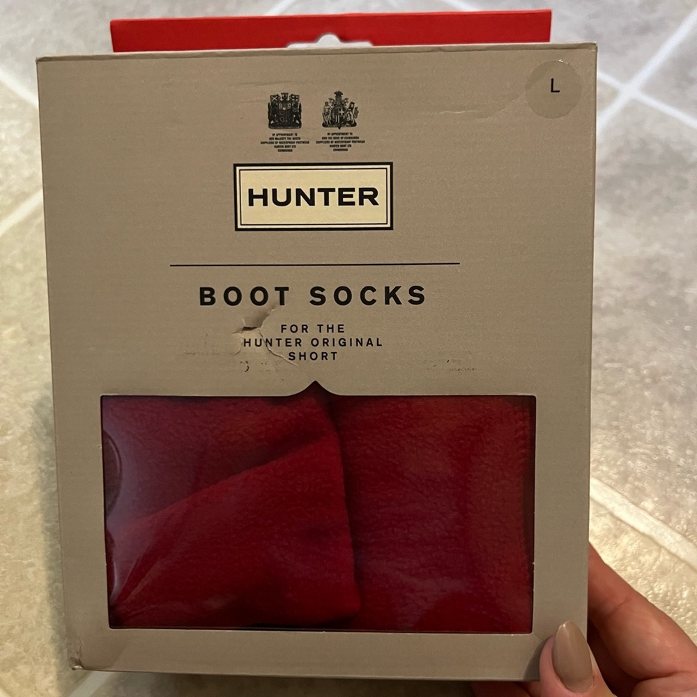 Hunter short boot socks size Large